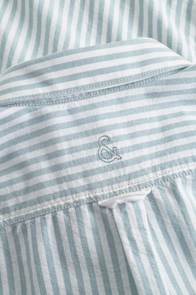 Colours & Sons Hemd Oxford Stripes - Kimono Stripes - blau (585)