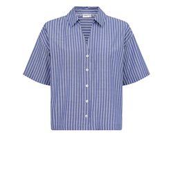 Nümph Streifenhemd - Nuzally  - blau (3136)