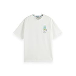 Scotch & Soda T-Shirt Artwork auf der Vorder- und Rückseite - weiß (101)
