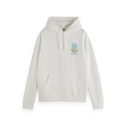 Scotch & Soda Hoodie mit Artwork auf Vorder- und Rückseite - weiß (101)