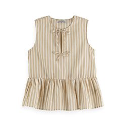Scotch & Soda Top mit Schleifendetail - beige/weiß (214)