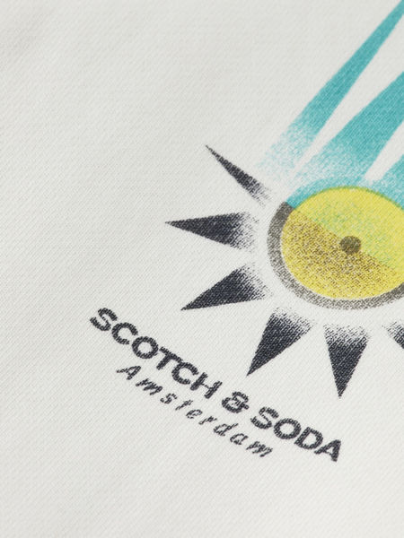 Scotch & Soda Hoodie mit Artwork auf Vorder- und Rückseite - weiß (101)