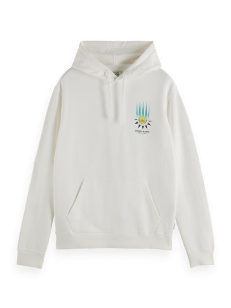 Scotch & Soda Hoodie mit Artwork auf Vorder- und Rückseite - weiß (101)