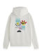 Scotch & Soda Hoodie mit Artwork auf Vorder- und Rückseite - weiß (101)