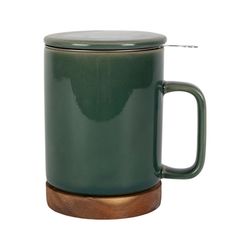 SEMA Design Tasse à thé avec filtre - Nordika (Ø8.5x12cm) - brun/vert (Emeraude)