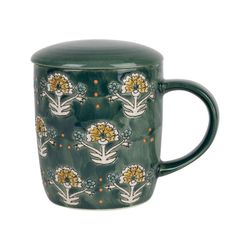 SEMA Design Tasse à thé avec filtre (Ø9x10.5cm) - vert (Emeraude)
