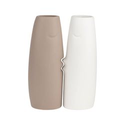 SEMA Design Vasen-Set - Face - braun/weiß (00)