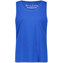 Samoon Softes Basic Top mit Seitenschlitzen - blau (08960)