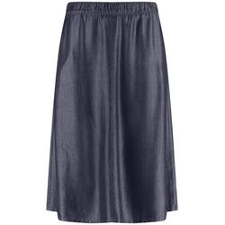 Samoon Fließender Rock in Denim-Optik - blau (08989)