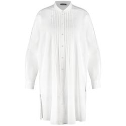 Samoon Longbluse aus leichtem Baumwoll-Voile - beige/weiß (09600)