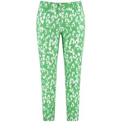 Samoon Fancy print trousers - Betty - green (05752)