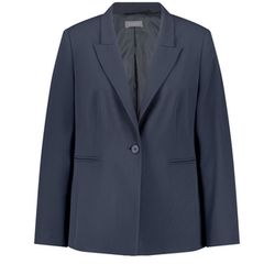 Samoon Klassischer Blazer mit Paspeltaschen - blau (08450)