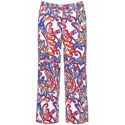 Samoon Weite 3/4 Hose mit Pailey-Print Lotta - rot (06592)