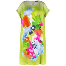 Samoon Knieumspielendes Kleid mit kunstvollem Print - grün (05752)