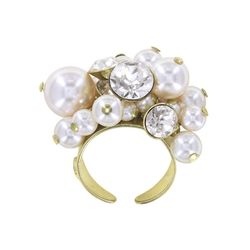 Konplott Ring - Pearl Shadow - weiß/gold (0040)