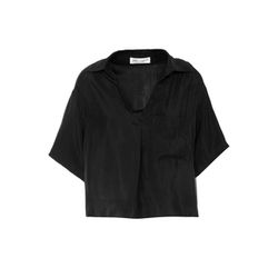 BSB Shortsleeves blouse with collar - black (BLACK )