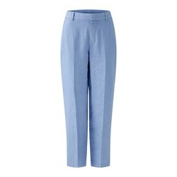 Oui Leinenhose Mid Waist - Tappered Fit - blau (5344)