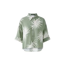 Oui Blouse in pure viscose satin - green (0631)