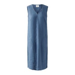 Oui Linen-cotton patch dress - blue (5416)