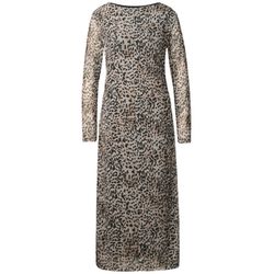 Street One Studio Mesh-Kleid mit Leo-Print - braun (36016)
