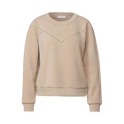 Street One Studio Silk-look shirt with rivets - beige (26529)