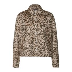 Street One Studio Velours-Bluse mit Leo-Muster - braun (36016)