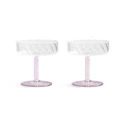 &Klevering Champagne flutes (set of 2) - Twirl - pink (pink)