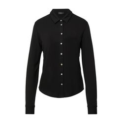 s.Oliver Black Label Jersey blouse with pearl buttons - black (9999)