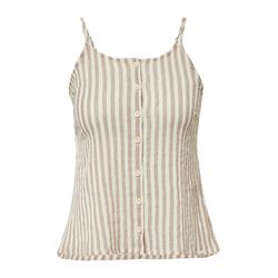 Q/S designed by Haut chemisier en coton avec patte de boutonnage - beige (47G0)