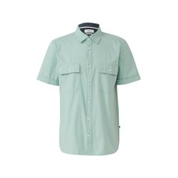 s.Oliver Red Label Kurzarmhemd mit Strukturstreifen - blau (6092)