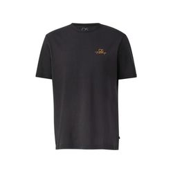 Q/S designed by Washed T-shirt with front and back print - black (99D0)