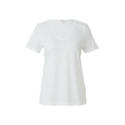 s.Oliver Red Label Weiches T-Shirt aus Baumwolle mit V-Ausschnitt - weiß (0100)