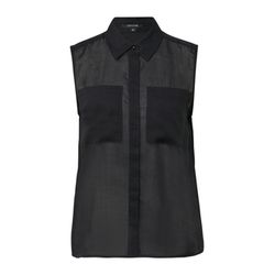 comma Sleeveless ramie blouse with patch pockets - black (9999)