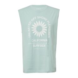 s.Oliver Red Label Jersey tank top in a relaxed fit with a print - blue (60D2)