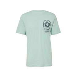 s.Oliver Red Label T-shirt with crew neck and front print - blue (60D2)
