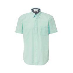 s.Oliver Red Label Regular Fit: Kurzarmhemd mit Struktur-Streifen - blau (6540)