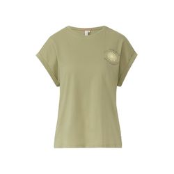 Q/S designed by Lockeres T- Shirt mit Frontprint  - grün (72D0)