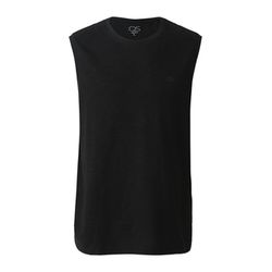 Q/S designed by Tanktop mit Flammgarnstruktur und Logoprint - schwarz (9999)