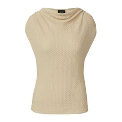 s.Oliver Black Label Strukturiertes Shirt mit Wasserfall-Ausschnitt - beige (8061)