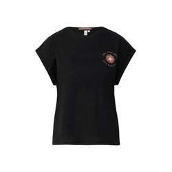 Q/S designed by Lockeres T- Shirt mit Frontprint  - schwarz (99D0)