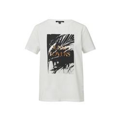 comma T-Shirt aus Baumwollmix mit Frontprint - weiß (01E3)