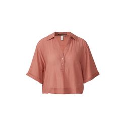 Q/S designed by Strukturierte Bluse aus Viskosemix - orange (2080)