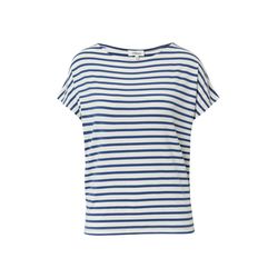 s.Oliver Red Label Ärmelloses T-Shirt im Relaxed Fit - blau/weiß (55G0)
