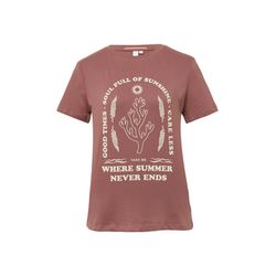 Q/S designed by Baumwoll T-Shirt mit Frontprint - pink (47D0)