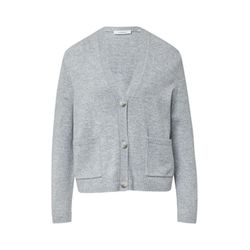 comma Strickjacke mit aufgesetzten Taschen - grau (92W2)