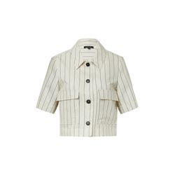 comma Short linen mix overshirt in boxy fit - beige (05G4)