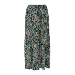 s.Oliver Red Label Maxi-Stufenrock aus Jersey - cyan/schwarz (99A2)