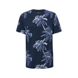 s.Oliver Red Label Cotton T-shirt with all-over print - blue (58A1)