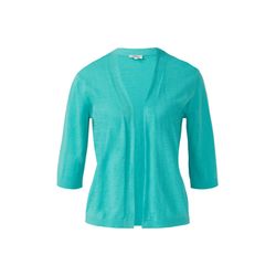 s.Oliver Red Label Fine-knit cotton cardigan with 3/4 sleeves - blue (6099)