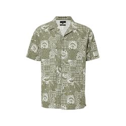 Q/S designed by Resort Fit: Baumwollhemd mit All-over-Print - grün (73A0)